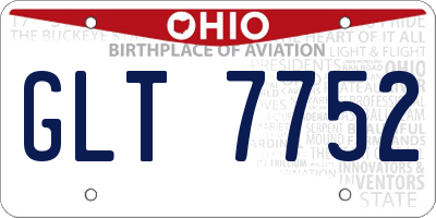 OH license plate GLT7752