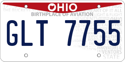 OH license plate GLT7755