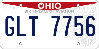 OH license plate GLT7756