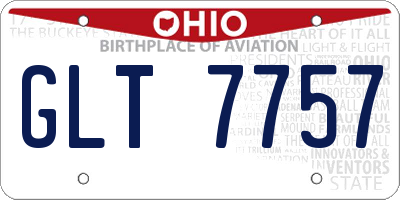 OH license plate GLT7757