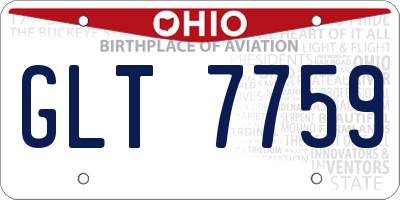 OH license plate GLT7759