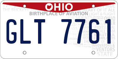 OH license plate GLT7761