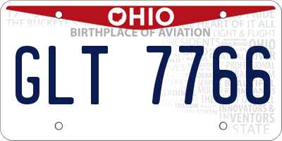 OH license plate GLT7766