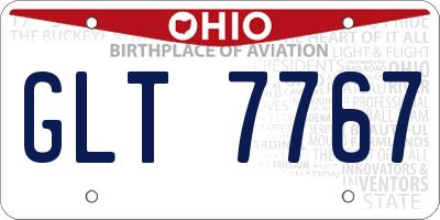 OH license plate GLT7767
