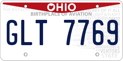 OH license plate GLT7769