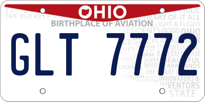 OH license plate GLT7772