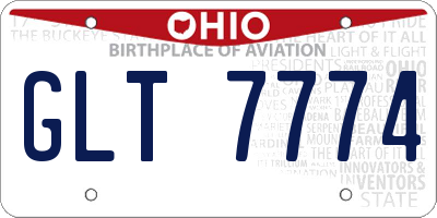 OH license plate GLT7774