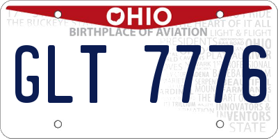 OH license plate GLT7776