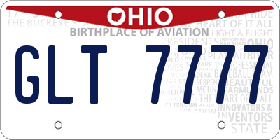 OH license plate GLT7777