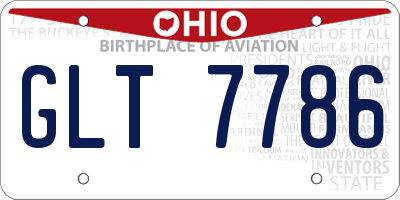 OH license plate GLT7786