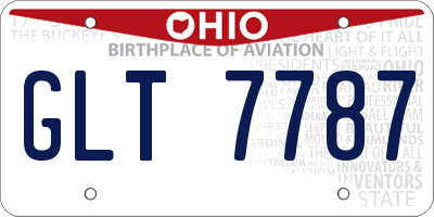 OH license plate GLT7787