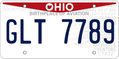 OH license plate GLT7789