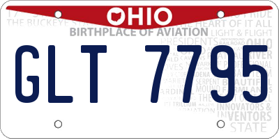 OH license plate GLT7795
