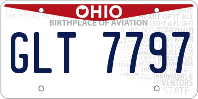 OH license plate GLT7797