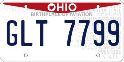 OH license plate GLT7799