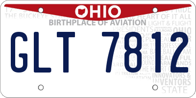 OH license plate GLT7812