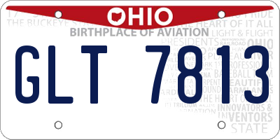OH license plate GLT7813