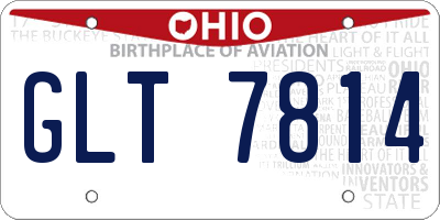 OH license plate GLT7814