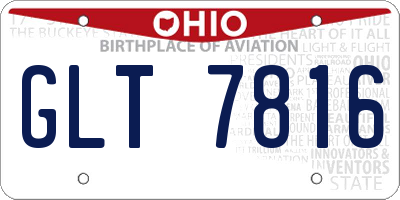 OH license plate GLT7816