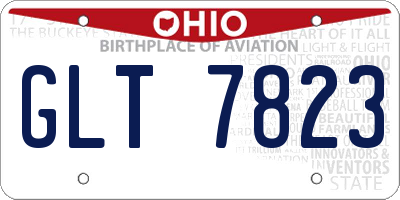 OH license plate GLT7823