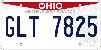 OH license plate GLT7825