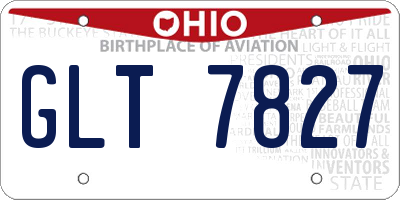 OH license plate GLT7827