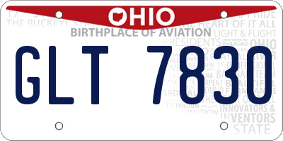 OH license plate GLT7830