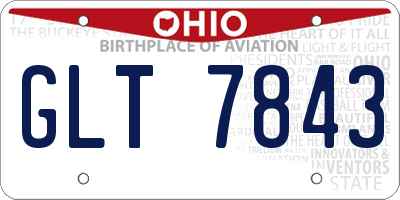 OH license plate GLT7843