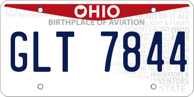 OH license plate GLT7844