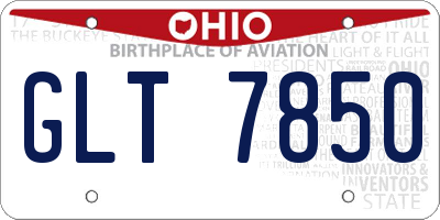 OH license plate GLT7850