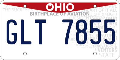 OH license plate GLT7855