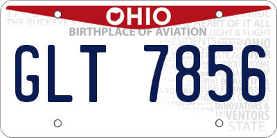 OH license plate GLT7856