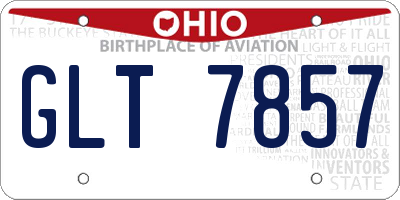 OH license plate GLT7857