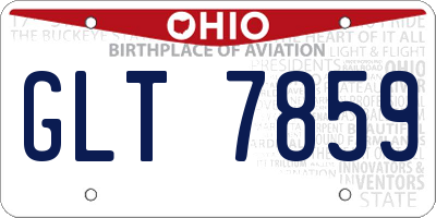 OH license plate GLT7859