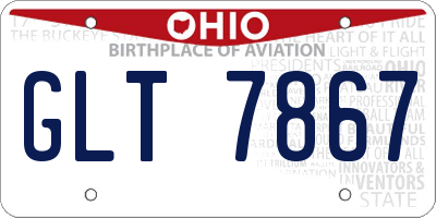OH license plate GLT7867