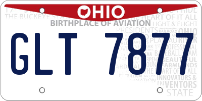 OH license plate GLT7877