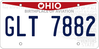 OH license plate GLT7882
