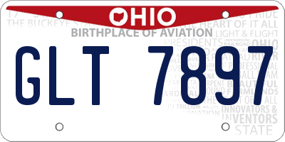 OH license plate GLT7897