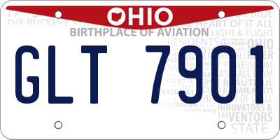 OH license plate GLT7901