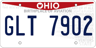 OH license plate GLT7902