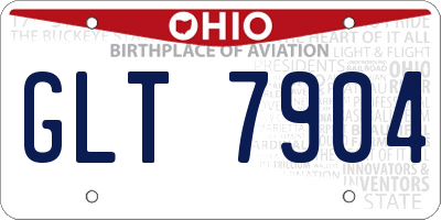 OH license plate GLT7904