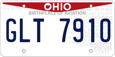 OH license plate GLT7910