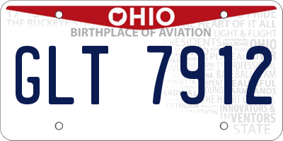 OH license plate GLT7912