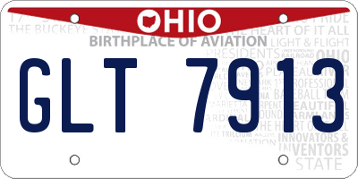 OH license plate GLT7913