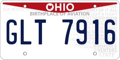 OH license plate GLT7916