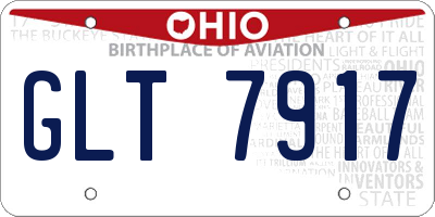 OH license plate GLT7917