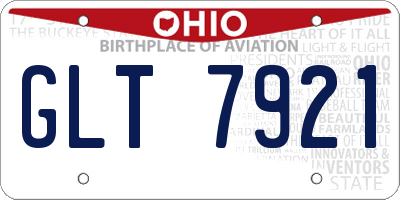 OH license plate GLT7921