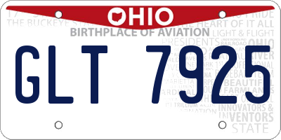 OH license plate GLT7925