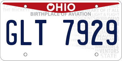 OH license plate GLT7929
