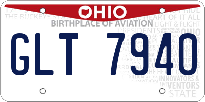 OH license plate GLT7940